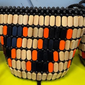 Ghanaian Beige, Black and Orange